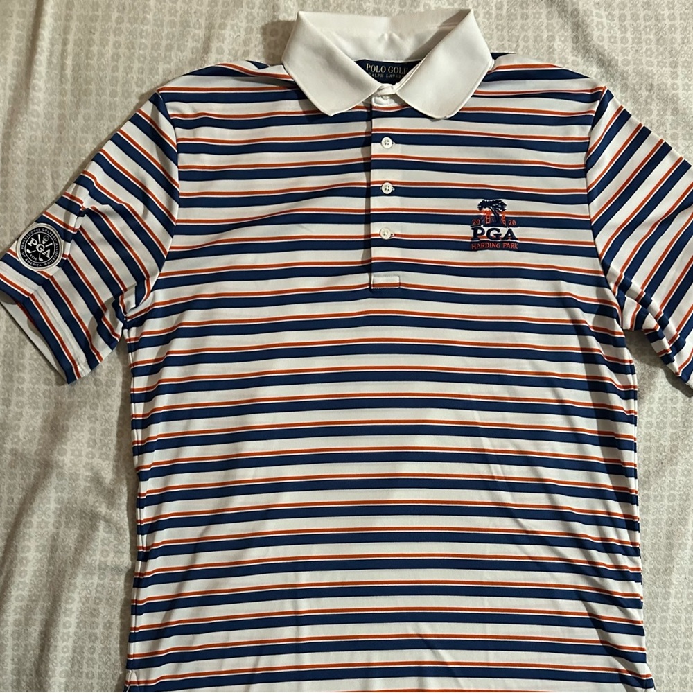 PGA Tour Striped Polo Shirt